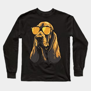 Basset Hound Cool Sunglasses Long Sleeve T-Shirt